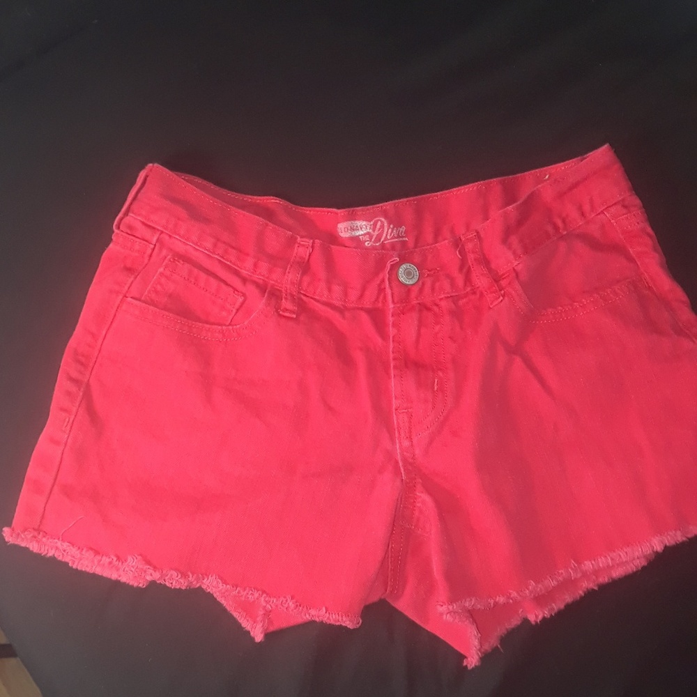 🌞 Red Fringe hem Old Navy The Diva Shorts size 4